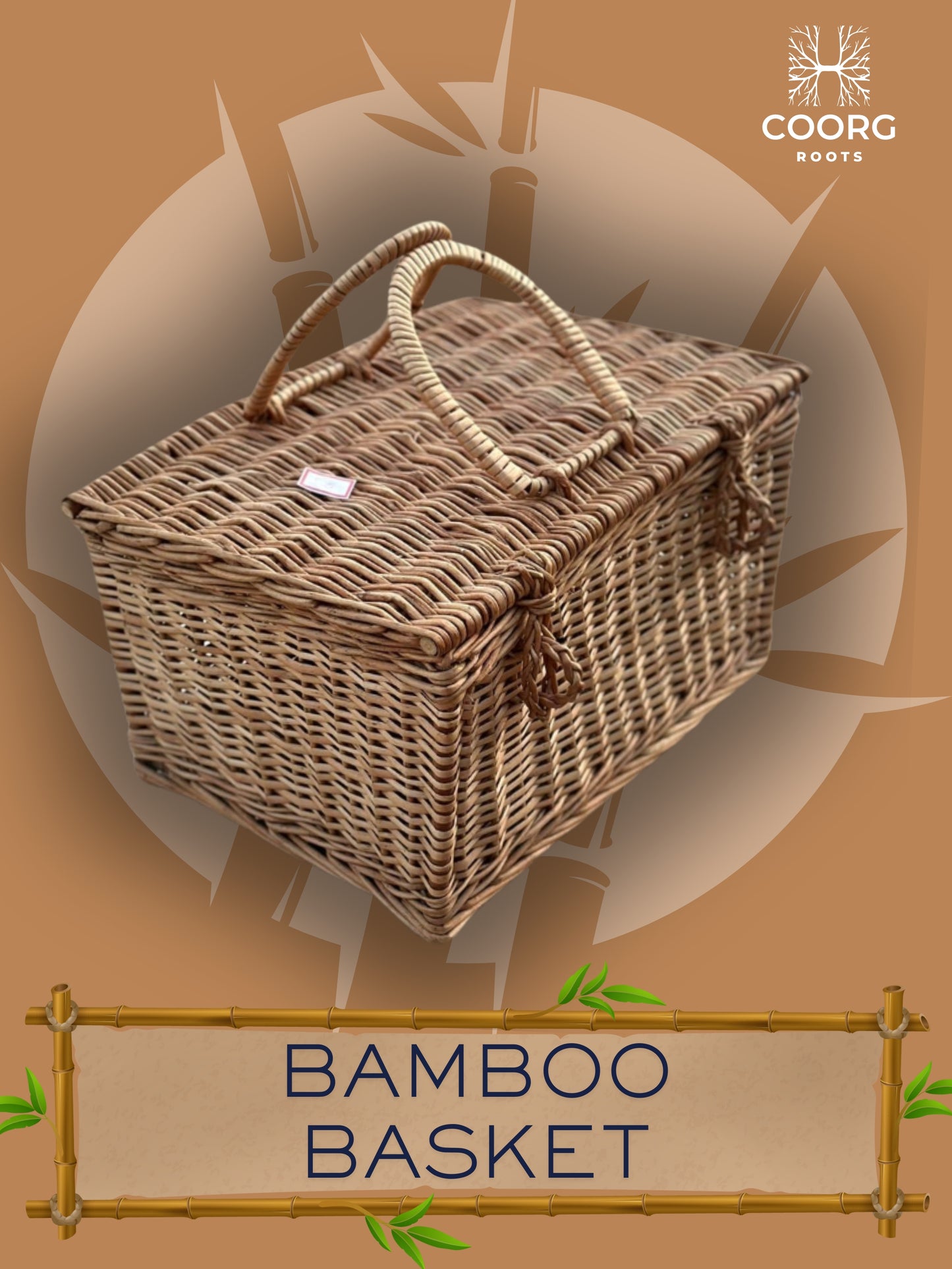  Bamboo Storage Basket – Eco-Friendly & Versatile