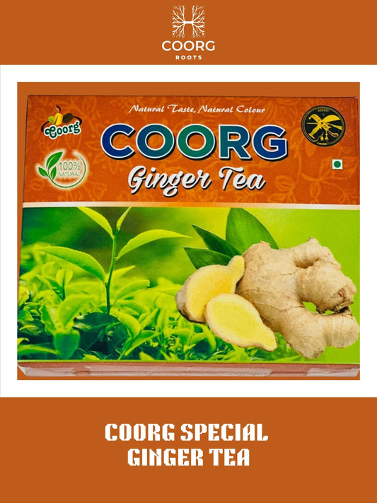 A steaming cup of Coorg ginger tea, showcasing its rich color and aromatic spices, perfect for a soothing experience.