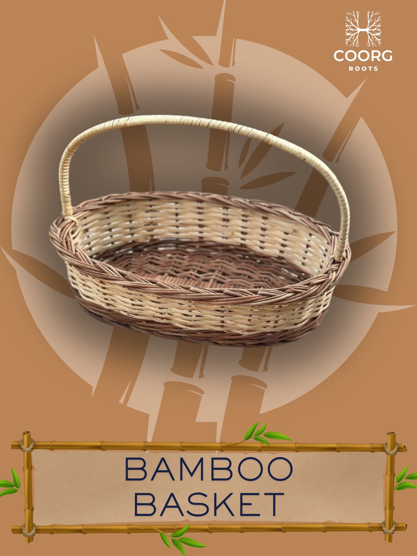 Eco-Friendly Bamboo Beach Basket – Handwoven & Spacious