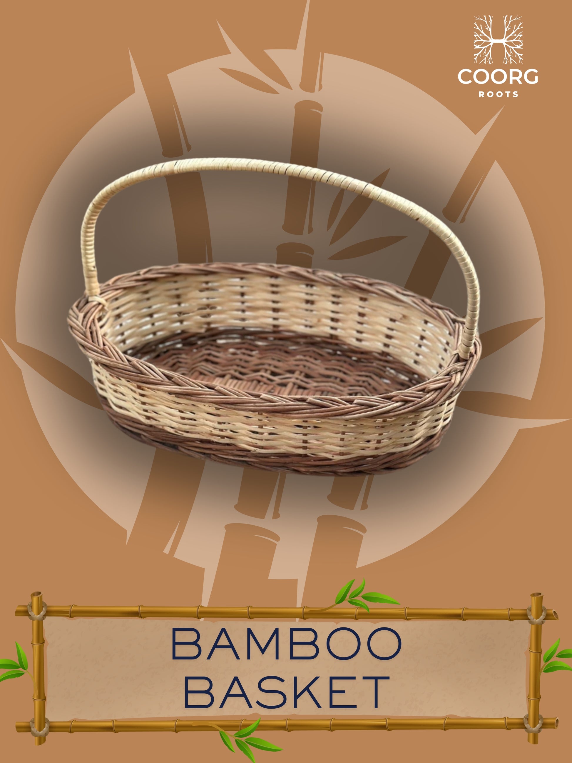 Eco-Friendly Bamboo Beach Basket – Handwoven & Spacious