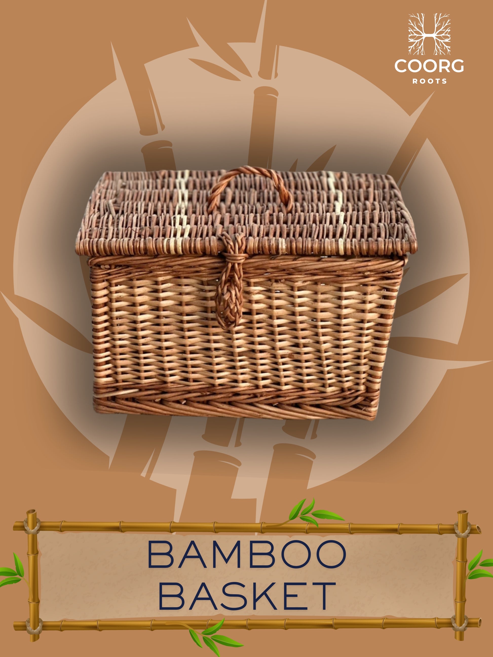 Eco-Friendly Big Bamboo Picnic Basket – Handwoven & Stylish