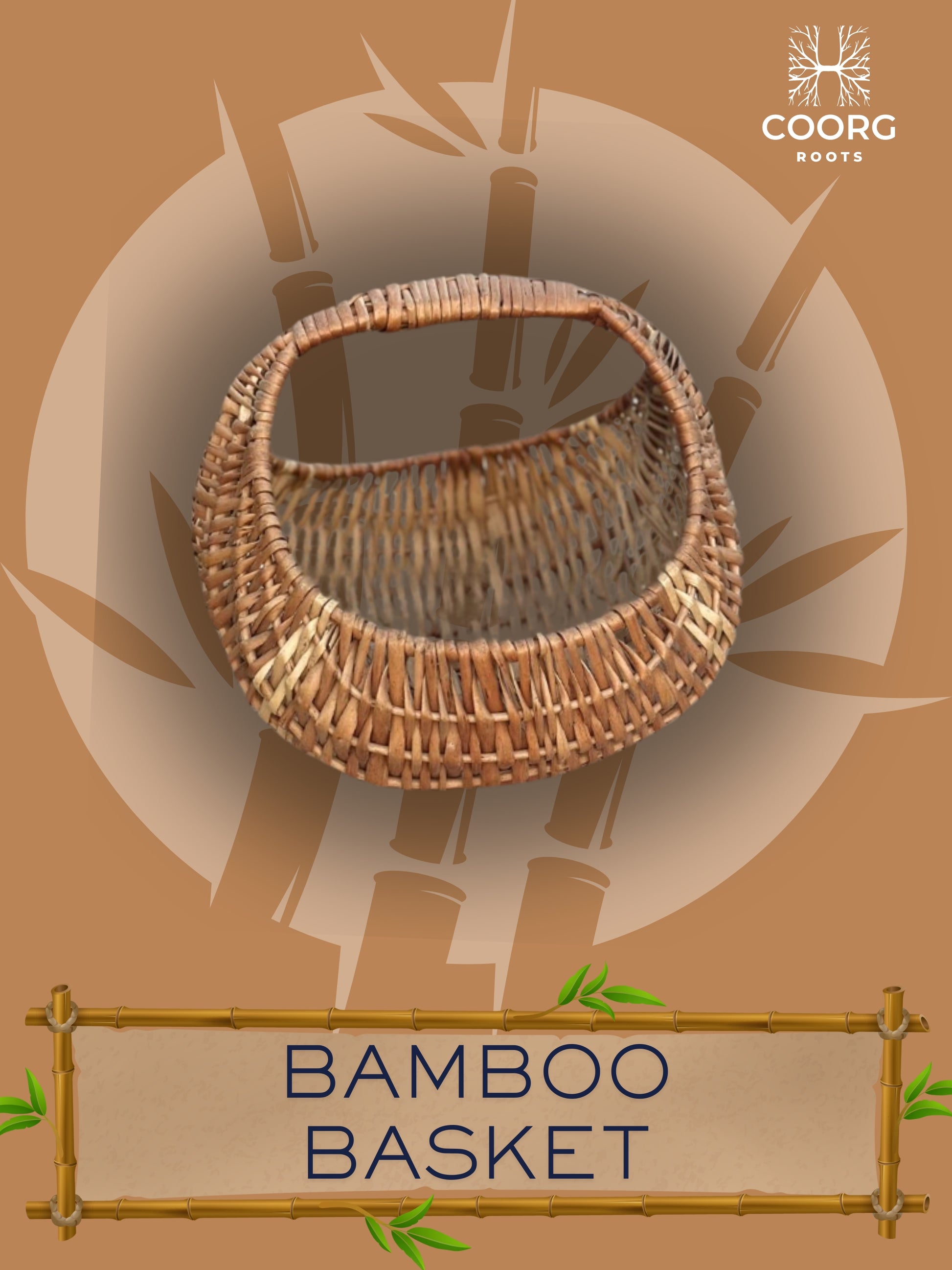 Natural Bamboo Fruit Basket – Handwoven & Breathable