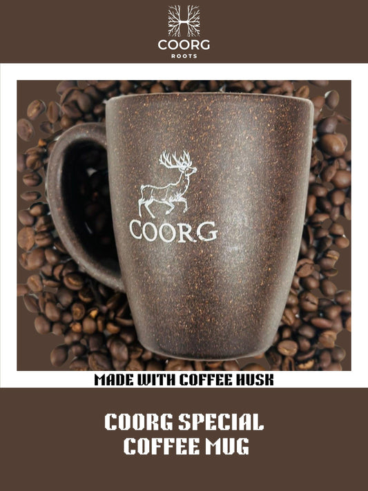 Coorg coffee mug with coffee beans